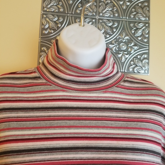 Pendleton Reto Vibes Mock Neck Cotton Top Sz M - Picture 2 of 6